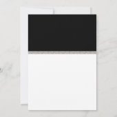 Eleganter Silver & Black Geburtstag Einladung (Rückseite)