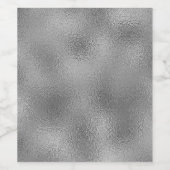 Eleganter Silver Blank Template Hinzufügen Weinetikett (Einzelnes Label)