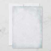 Eleganter Silver Blue Rose Polterabend Einladung (Rückseite)