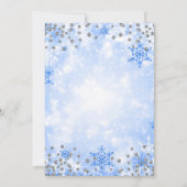 Eleganter Silver Blue Xmas Winter Company Holiday Einladung (Rückseite)