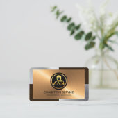 Eleganter Silver Bronze Layers Chauffeur Visitenkarte (Stehend Vorderseite)