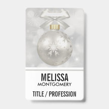 Eleganter Silver Christmas Ball auf Bokeh Lights