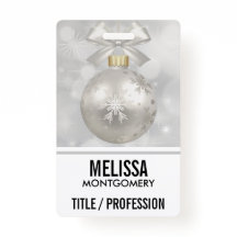 Eleganter Silver Christmas Ball auf Bokeh Lights