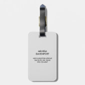 Eleganter Silver Christmas Ball auf Bokeh Lights Gepäckanhänger (Rückseite vertikal)