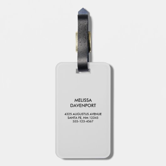 Eleganter Silver Christmas Ball auf Bokeh Lights Gepäckanhänger (Rückseite vertikal)