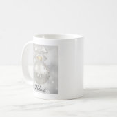 Eleganter Silver Christmas Ball auf Bokeh Lights Kaffeetasse (Vorderseite Links)