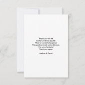 Eleganter Silver Christmas Ball Vielen Dank Dankeskarte (Rückseite)