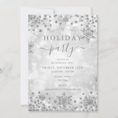 Eleganter Silver Christmas Winter Company Urlaub Einladung (Vorderseite)