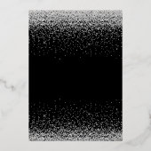 Eleganter Silver Disco Ball Party Geburtstag Folieneinladung (Rückseite)