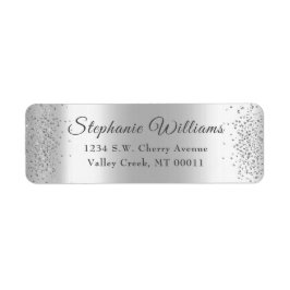 Eleganter Silver Foil Glitzer Sparkle Wedding