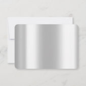 Eleganter Silver Foil Glitzer Sparkle Wedding Dankeskarte (Rückseite)