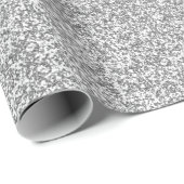 Eleganter Silver Glamour Glitzer Geschenkpapier (Rolleneckpunkt)