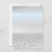 Eleganter Silver Glitzer Bokeh Baby Shower Einladung (Rückseite)