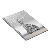 Eleganter Silver Glitzer Bokeh, Kleid Notizblock (Rechte Seite)