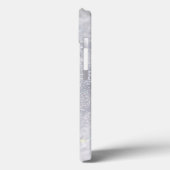 Eleganter Silver Glitzer Case-Mate iPhone Hülle (Rückseite / Links)
