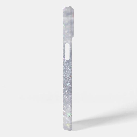Eleganter Silver Glitzer Case-Mate iPhone Hülle (Rückseite / Rechts)