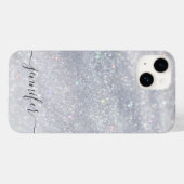 Eleganter Silver Glitzer Case-Mate iPhone Hülle (Rückseite (Horizontal))