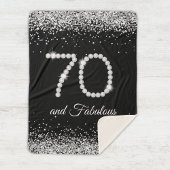 Eleganter Silver Glitzer & Diamonds 70 und fabelha Sherpadecke