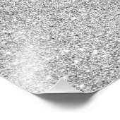 Eleganter Silver Glitzer Fotodruck (Ecke)