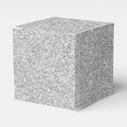 Eleganter Silver Glitzer Geschenkschachtel (Vorderseite)