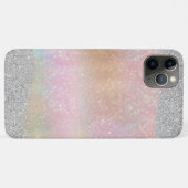 Eleganter Silver Glitzer Gold Regenbogen Abstrakte Case-Mate iPhone Hülle (Rückseite (Horizontal))
