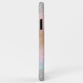 Eleganter Silver Glitzer Gold Regenbogen Abstrakte Case-Mate iPhone Hülle (Hinten/Rechts)