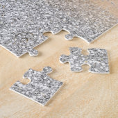 Eleganter Silver Glitzer Gold Regenbogen Abstrakte Puzzle (Seite)