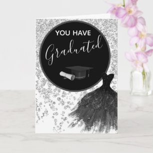 Eleganter Silver Glitzer Herzlichen Glückwunsch Ab Karte