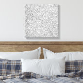 Eleganter Silver Glitzer Leinwanddruck (Insitu (Schlafzimmer))
