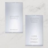 Eleganter Silver Glitzer Modernes, einfaches Beruf Visitenkarte (Vorne/Hinten)