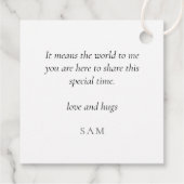 Eleganter Silver Glitzer Name Quinceañera Vielen D Geschenkanhänger (Rückseite)