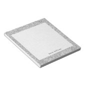 Eleganter Silver Glitzer Notizblock (angewinkelt)