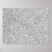 Eleganter Silver Glitzer Poster (Vorne)