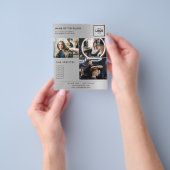 Eleganter Silver Glitzer Salon Flyer (Gruppe)