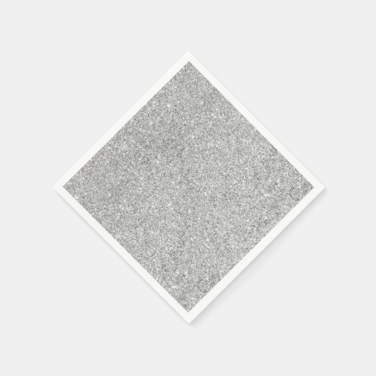 Eleganter Silver Glitzer Serviette (Ecke)