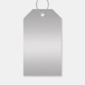 Eleganter Silver Glitzer Snowflake Geschenkanhänger (Rückseite)