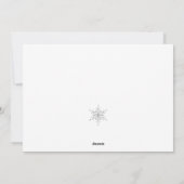 Eleganter Silver Glitzer Snowflakes Foto Feiertagskarte (Rückseite)