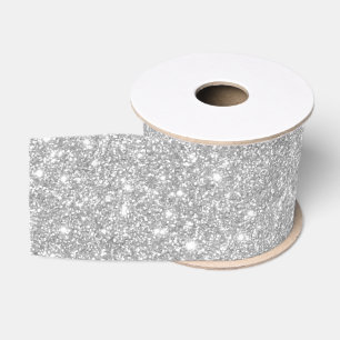 Eleganter Silver Glitzer Sparkle Glam Ripsband