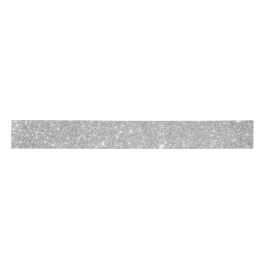 Eleganter Silver Glitzer Sparkle Glam Satinband (Vorderseite)