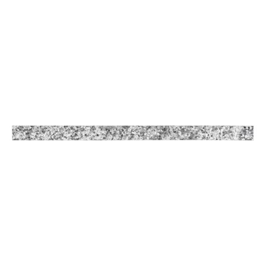 Eleganter Silver Glitzer Sparkle Ripsband (Vorderseite)