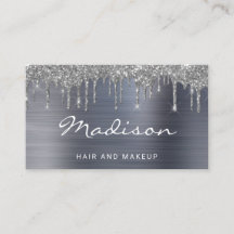 Eleganter Silver Glitzer Tropfen Stylist