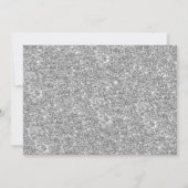 Eleganter Silver Glitzer Typografie 80. Einladung (Rückseite)