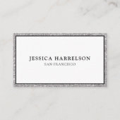 Eleganter Silver Glitzer Visitenkarte (Vorderseite)