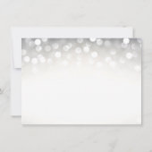 Eleganter Silver Glitzer Wedding Vielen Dank Hinwe Mitteilungskarte (Rückseite)