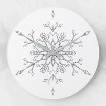 Eleganter Silver Glitzer Weihnachten Snowflake Hol