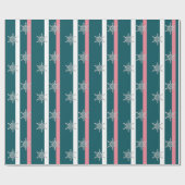 Eleganter Silver Glitzer Weihnachten Snowflake Mus Geschenkpapier (Flach)