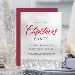 Eleganter Silver Glitzer Weihnachts-Party Modernes Einladung<br><div class="desc">Diese elegante Weihnachtsfeier-Party Einladung besticht durch ein atemberaubendes minimalistisches Rot-Weiß-Design. Verfügt über Weihnachten in Rot-Script-Schriftart auf einem silbernen Glitzer Schnee-Hintergrund. Ideal für einen stilvollen Urlaub, wird diese Einladung bestimmt Ihre Gäste beeindrucken. Die Einladung kann personalisiert sein, Ihre Party-Daten und alle anderen speziellen Informationen, die Sie gewollt haben, einzufügen. Machen Sie...</div>