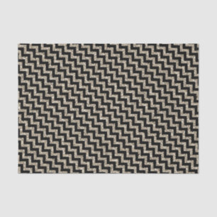 Eleganter Silver Gold Glitzer Zickzack auf Black Seidenpapier