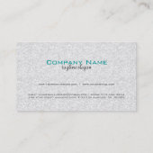 Eleganter Silver Gray Glitzer & Glitzern 2 Visitenkarte (Rückseite)