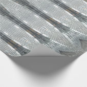 Eleganter Silver Gray Mosaik Muster Festivals Chic Geschenkpapier (Ecke)